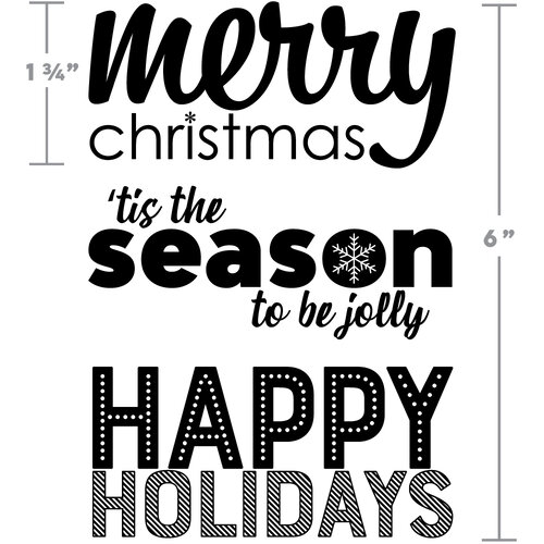 Scrapbook.com - Clear Photopolymer Stamp Set - Big and Bold Christmas Bundle
