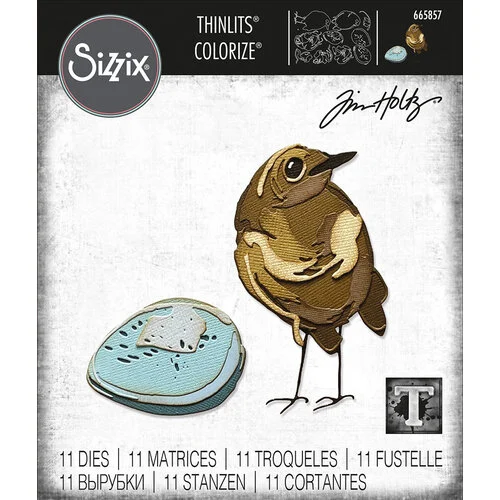 Sizzix - Tim Holtz - Thinlits Dies - Bird and Egg Colorize 1 Sizzix - Tim Holtz - Thinlits Dies - Bird and Egg Colorize