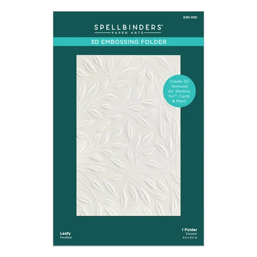 Spellbinders - 3D Embossing Folder - Leafy
