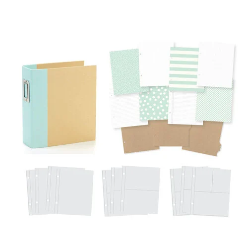 Simple Stories - SNAP Studio Collection - Binder - Robin's Egg
