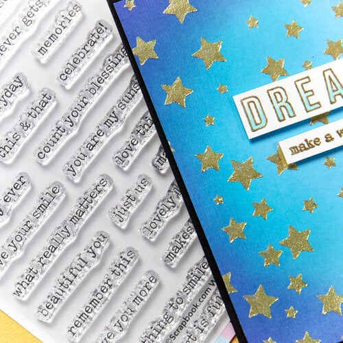 Scrapbook.com - Clear Photopolymer Stamp Set - Wordfetti Bundle