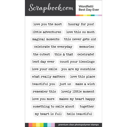 Scrapbook.com - Clear Photopolymer Stamp Set - Wordfetti Bundle