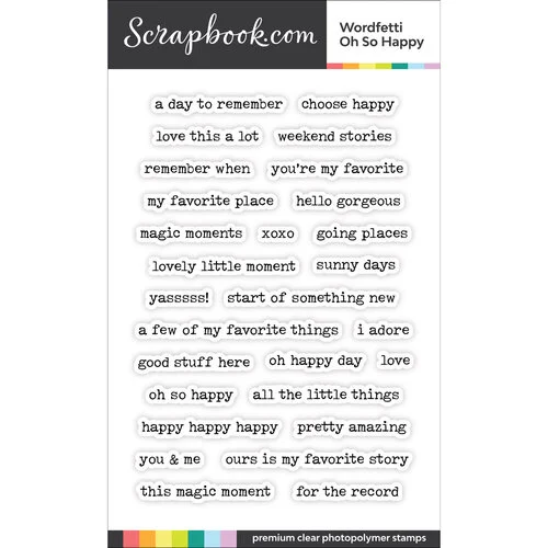 Scrapbook.com - Clear Photopolymer Stamp Set - Wordfetti Bundle