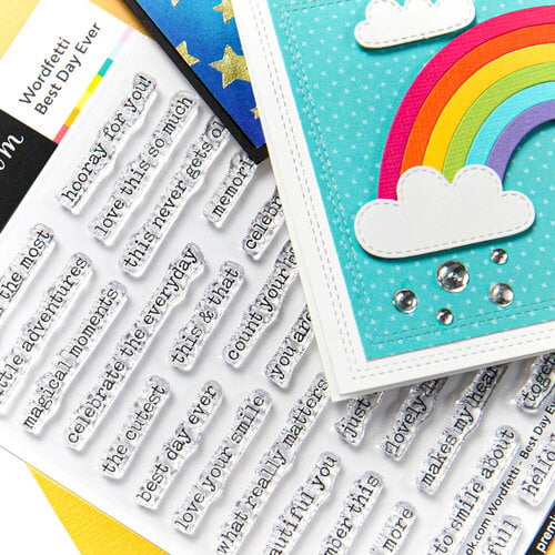 Scrapbook.com - Clear Photopolymer Stamp Set - Wordfetti Bundle