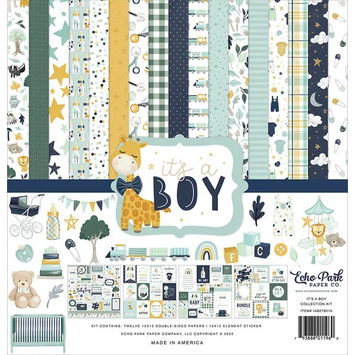 Echo Park - It's A Boy Collection - 12 x 12 Collection Kit 1 Echo Park - It's A Boy Collection - 12 x 12 Collection Kit