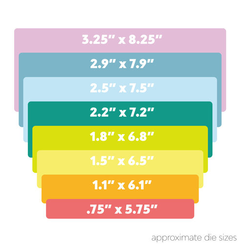 Scrapbook.com - Decorative Die Set - Nested Tall Rounded Rectangles