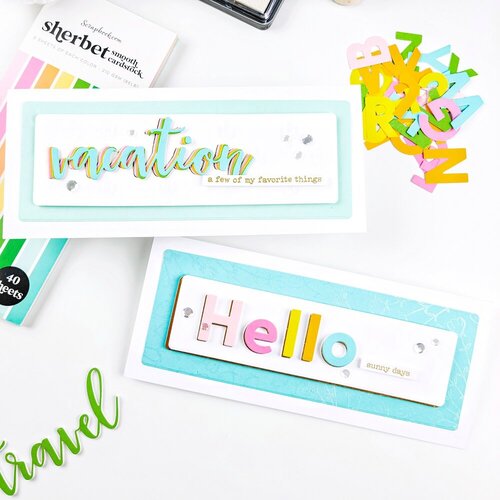 Scrapbook.com - Decorative Die Set - Nested Tall Rounded Rectangles