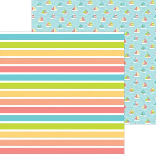 Doodlebug Design - Seaside Summer Collection - 12 x 12 Double Sided Paper - Beach Blanket 1 Doodlebug Design - Seaside Summer Collection - 12 x 12 Double Sided Paper - Beach Blanket