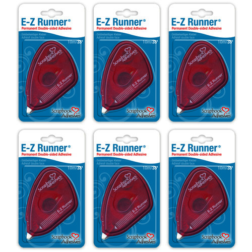3L - Scrapbook Adhesives - E-Z Runner - Permanent Tape - The 6 Pack Bargain Pack