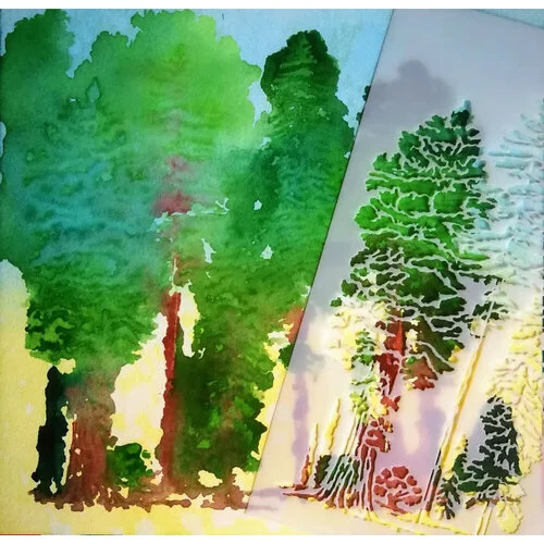 The Crafter's Workshop - 6 x 6 Stencils - Majestic Forest