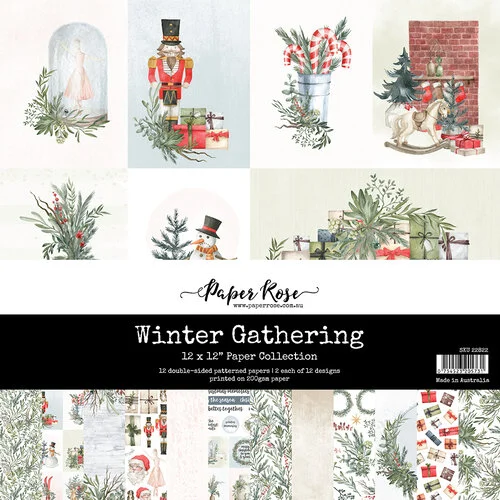 Paper Rose - 12 x 12 Collection Pack - Christmas - Winter Gathering 1 Paper Rose - 12 x 12 Collection Pack - Christmas - Winter Gathering