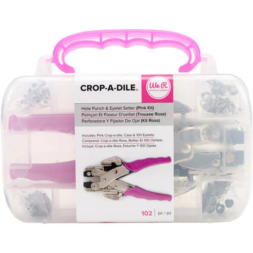 We R Makers - Crop-A-Dile and Case - Pink - Includes Crop-A-Dile, Case and 100 Eyelets 2 We R Makers - Crop-A-Dile and Case - Pink - Includes Crop-A-Dile, Case and 100 Eyelets