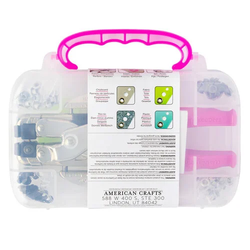 We R Makers - Crop-A-Dile and Case - Pink - Includes Crop-A-Dile, Case and 100 Eyelets 3 We R Makers - Crop-A-Dile and Case - Pink - Includes Crop-A-Dile, Case and 100 Eyelets