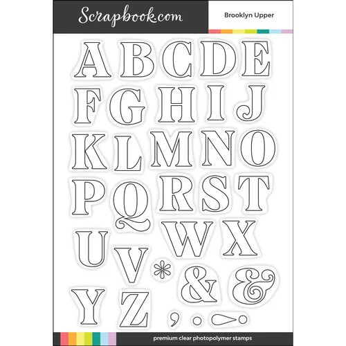 Scrapbook.com - Clear Photopolymer Stamp Set - Brooklyn Upper 1 Scrapbook.com - Clear Photopolymer Stamp Set - Brooklyn Upper