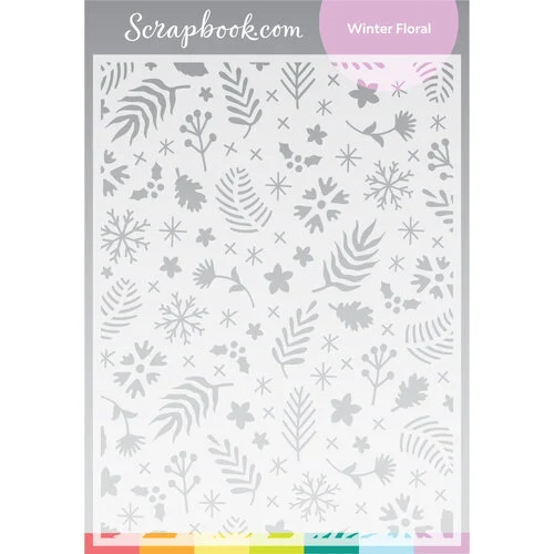 Scrapbook.com - Stencils - Winter Floral - 6x8 1 Scrapbook.com - Stencils - Winter Floral - 6x8