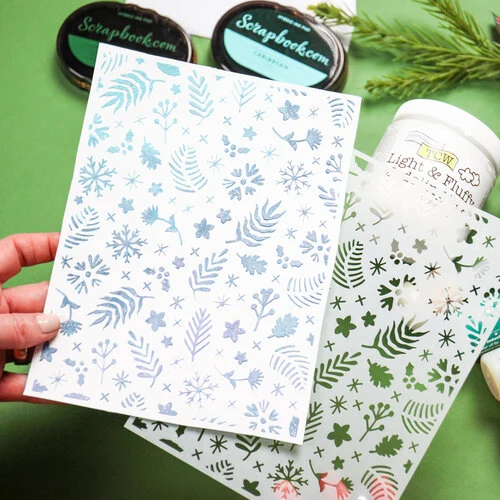 Scrapbook.com - Stencils - Winter Floral - 6x8 2 Scrapbook.com - Stencils - Winter Floral - 6x8