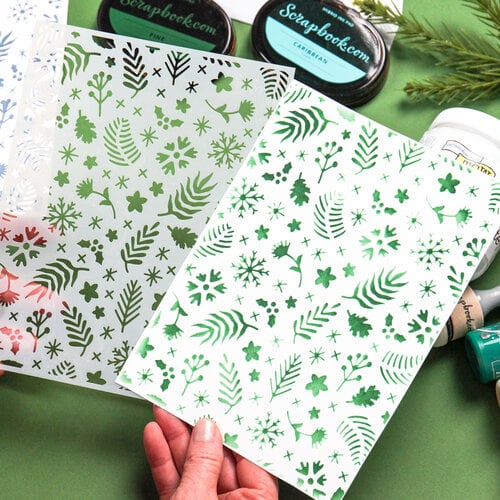 Scrapbook.com - Stencils - Winter Floral - 6x8 3 Scrapbook.com - Stencils - Winter Floral - 6x8