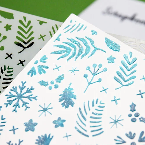 Scrapbook.com - Stencils - Winter Floral - 6x8 6 Scrapbook.com - Stencils - Winter Floral - 6x8