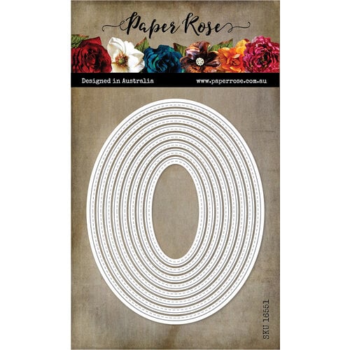 Paper Rose - Dies - Stitched Ovals 1 Paper Rose - Dies - Stitched Ovals