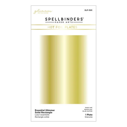 Spellbinders - Glimmer Essentials Solid Shapes Collection - Glimmer Hot Foil Plates - Solid Rectangle