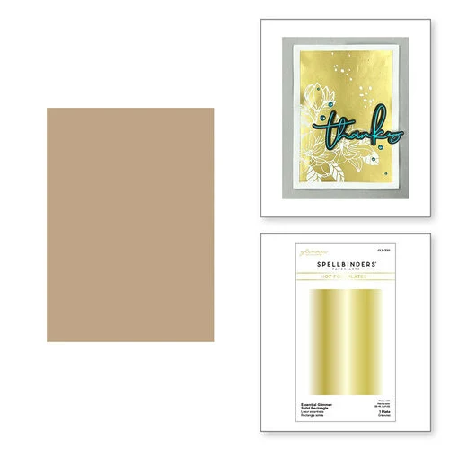 Spellbinders - Glimmer Essentials Solid Shapes Collection - Glimmer Hot Foil Plates - Solid Rectangle