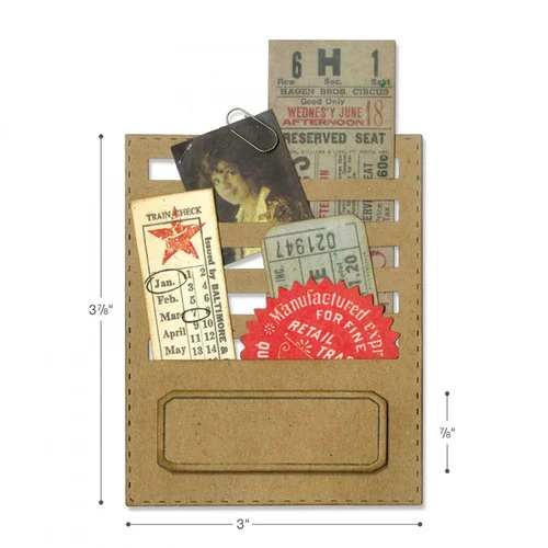 Sizzix - Tim Holtz - Alterations Collection - Thinlits Dies - Stitched Slots 2 Sizzix - Tim Holtz - Alterations Collection - Thinlits Dies - Stitched Slots