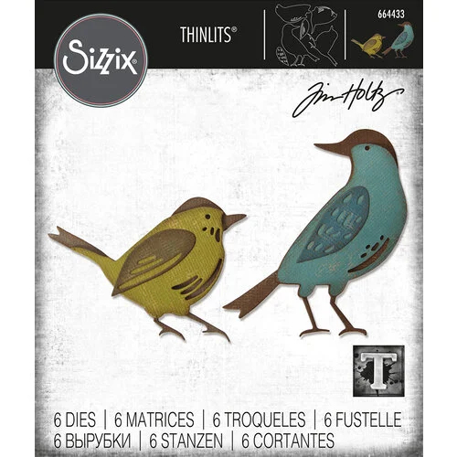 Sizzix - Tim Holtz - Thinlits Dies - Feathered Friends 1 Sizzix - Tim Holtz - Thinlits Dies - Feathered Friends