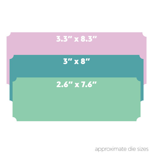Scrapbook.com - Decorative Die Set - Nested Tickets 2 Scrapbook.com - Decorative Die Set - Nested Tickets
