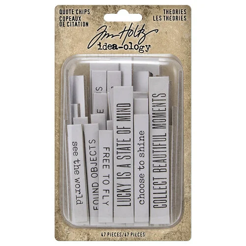 Idea-ology - Tim Holtz - Quote Chips - Theories 1 Idea-ology - Tim Holtz - Quote Chips - Theories