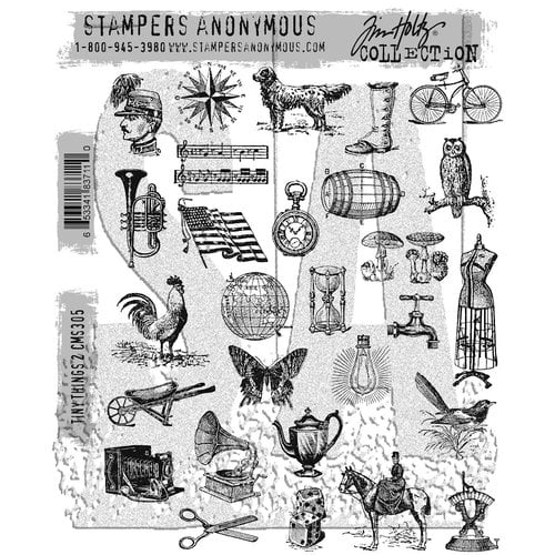 Stampers Anonymous - Tim Holtz - Cling Mounted Rubber Stamp Set - Tiny Things 2 1 Stampers Anonymous - Tim Holtz - Cling Mounted Rubber Stamp Set - Tiny Things 2