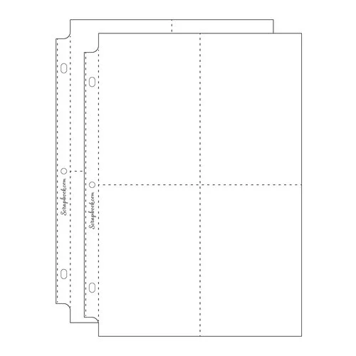 Scrapbook.com - 8x12 Page Protectors - Four Vertical 4x6 Pockets - 20 Pack 1 Scrapbook.com - 8x12 Page Protectors - Four Vertical 4x6 Pockets - 20 Pack