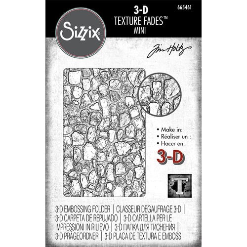 Sizzix - Tim Holtz - 3D Texture Fades - Embossing Folder - Mini Cobblestone 1 Sizzix - Tim Holtz - 3D Texture Fades - Embossing Folder - Mini Cobblestone