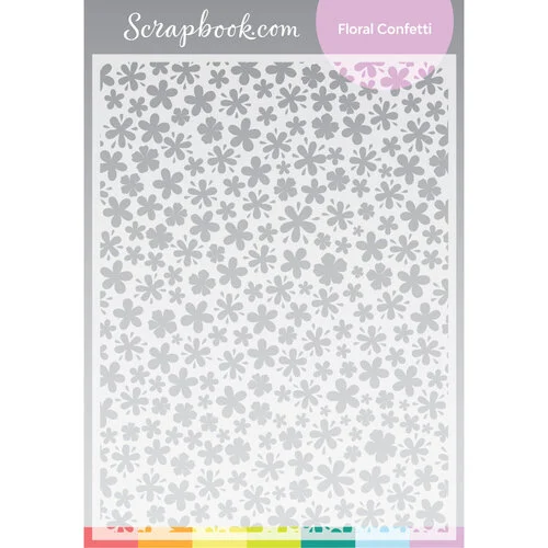 Scrapbook.com - Stencils - Floral Confetti - 6x8 1 Scrapbook.com - Stencils - Floral Confetti - 6x8