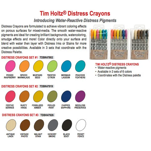 Ranger Ink - Tim Holtz - Distress Crayons - Set 2
