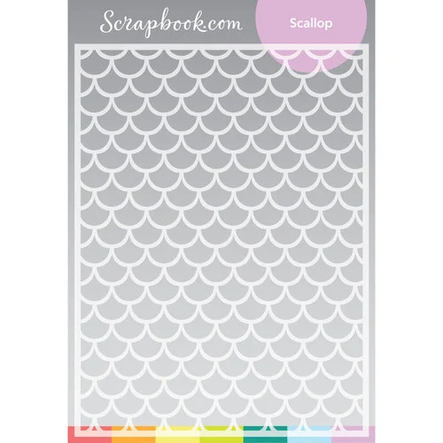 Scrapbook.com - Stencils - Scallop - 6x8 1 Scrapbook.com - Stencils - Scallop - 6x8