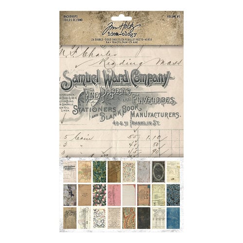 Idea-ology - Tim Holtz - 6 x 10 Backdrops - Volume One