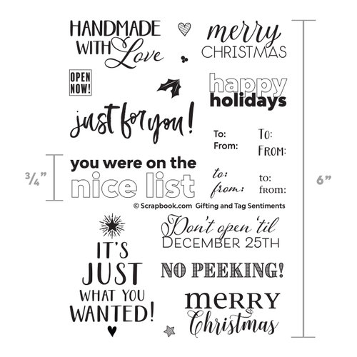 Scrapbook.com - Clear Photopolymer Stamp Set - Gifting and Tag Sentiments 2 Scrapbook.com - Clear Photopolymer Stamp Set - Gifting and Tag Sentiments