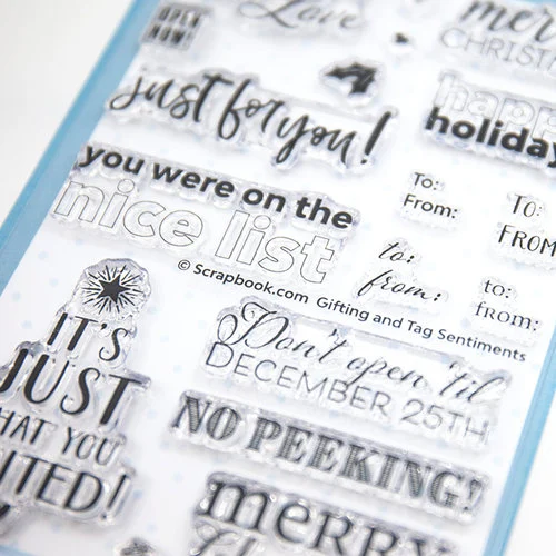 Scrapbook.com - Clear Photopolymer Stamp Set - Gifting and Tag Sentiments 7 Scrapbook.com - Clear Photopolymer Stamp Set - Gifting and Tag Sentiments