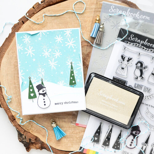 Scrapbook.com - Clear Photopolymer Stamp Set - Let it Snow