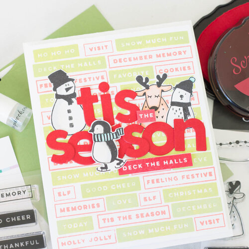 Scrapbook.com - Clear Photopolymer Stamp Set - Let it Snow