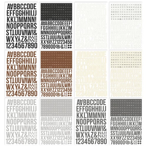 Simple Stories - Color Vibe Collection - Sticker Book - Alpha - Basics