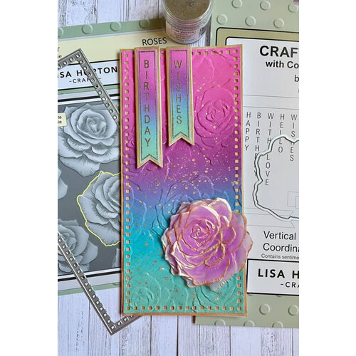 Lisa Horton Crafts - 3D Embossing Folder with Coordinating Dies - Roses 3 Lisa Horton Crafts - 3D Embossing Folder with Coordinating Dies - Roses