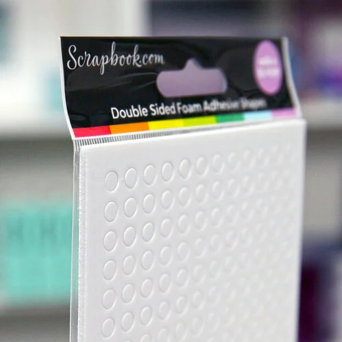 Scrapbook.com - Double Sided Adhesive Foam Rounds Assortment - White - 2mm Thickness
