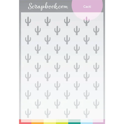 Scrapbook.com - Stencils - Cacti - 6x8