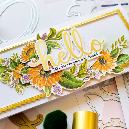 Pinkfresh Studio - Hot Foil Plate - Sentiment Suite - Hello 2 Pinkfresh Studio - Hot Foil Plate - Sentiment Suite - Hello