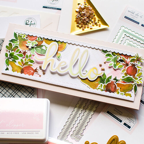 Pinkfresh Studio - Hot Foil Plate - Sentiment Suite - Hello 3 Pinkfresh Studio - Hot Foil Plate - Sentiment Suite - Hello
