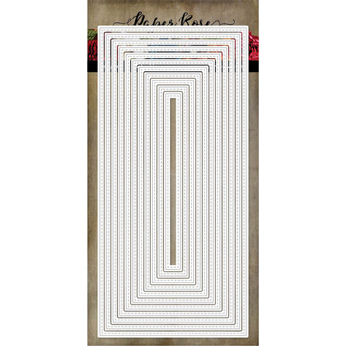 Paper Rose - Dies - Slimline - Nesting Stitched Rectangles 1 Paper Rose - Dies - Slimline - Nesting Stitched Rectangles