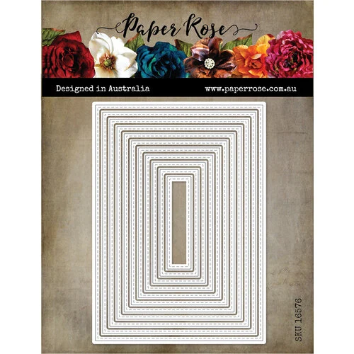 Paper Rose - Dies - Stitched Rectangles - A6 1 Paper Rose - Dies - Stitched Rectangles - A6