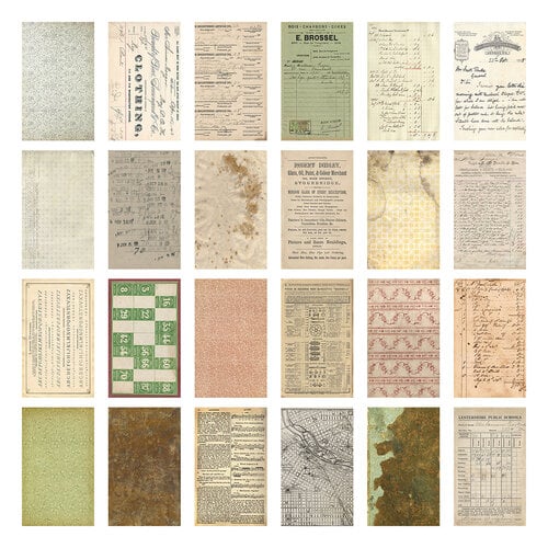 Idea-ology - Tim Holtz - 6 x 10 Backdrops - Volume One and Two Bundle