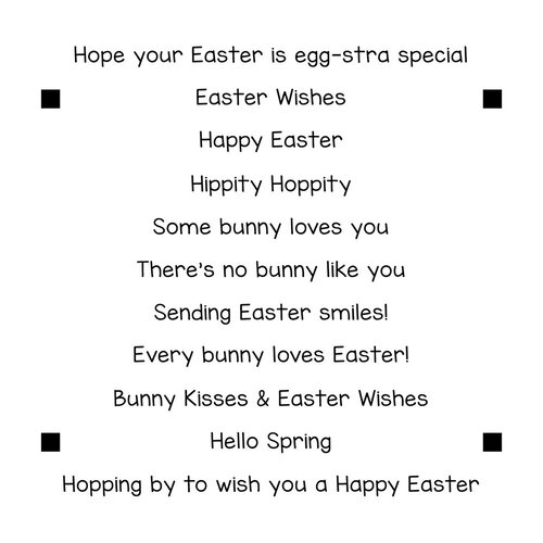 LDRS Creative - Clear Photopolymer Stamps - Easter Sentiment Stack 1 LDRS Creative - Clear Photopolymer Stamps - Easter Sentiment Stack